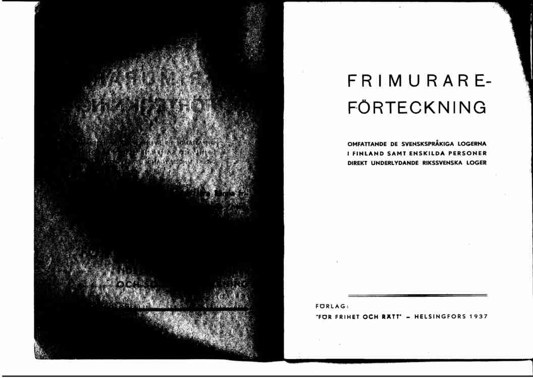Frimurare-Forteckning